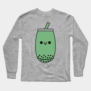 Cute Kawaii Honeydew Bubble Tea Long Sleeve T-Shirt